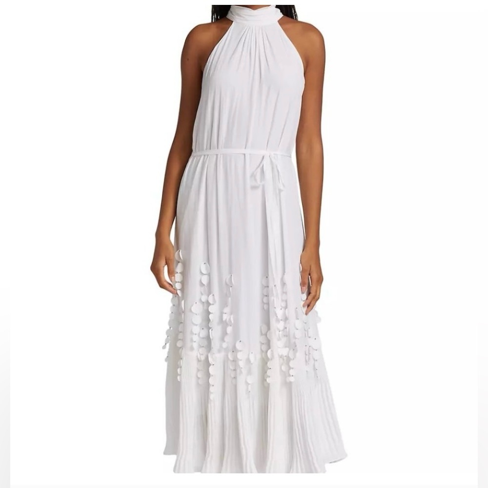 Ramy Brook White Sleeveless Scoop Neck Maxi Dress - Picture 3 of 3